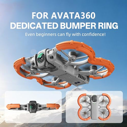 Propeller Guard for DJI Avata 360 Accessories, Anti-Collision Invisible Prop Bumper Protective Cover Ring Impact Air-Cushion Protectors Bezel Guards Paddle Compatible with DJI Avata360 Drone, Orange