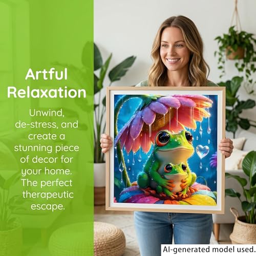 YCZO 5D Frog Diamond Art Painting Kits for Adults Beginners-12x12Inch