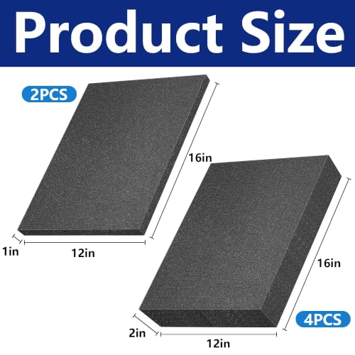 6 Pcs Pick Apart Foam Insert, 2 Size Pre Cube Sheet Foams with Bottom Use - size: 2 Sizes - 6 Pieces
