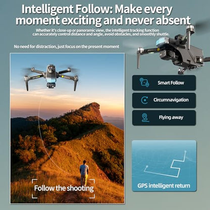 5.6” Touch Screen Drone with 3-Axis Gimbal & 4K Camera, 5G FPV Transmission, GPS + Optical Flow Positioning, Brushless Motor, 360° Laser Obstacle Avoidance, 7-Level Wind Resistance, Return to Home – Professional Aerial Photography Quadcopter for Adults
