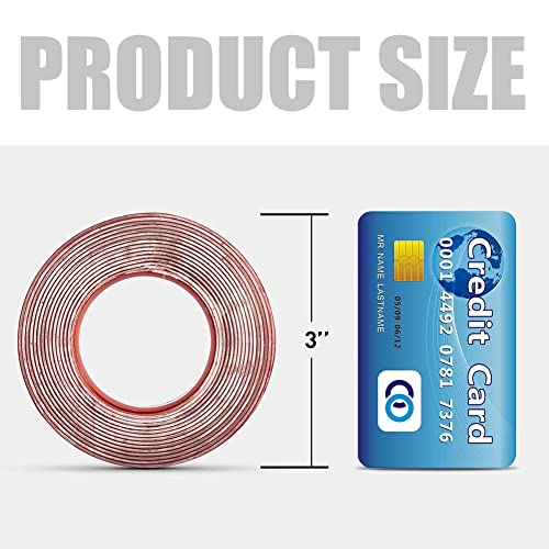 Double Sided Tape Heavy Duty, 1/2" Acrylic Clear Mounting Nano Tape, 10 ft - size: 1/2