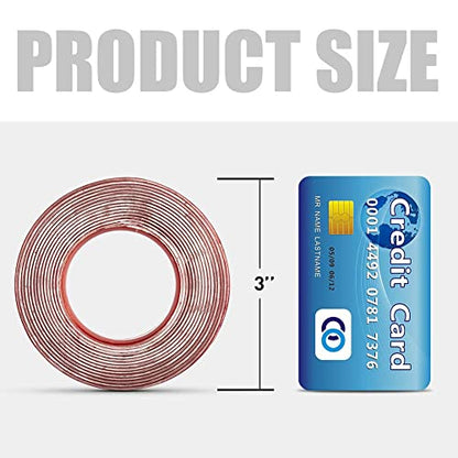 Double Sided Tape Heavy Duty, 1/2" Acrylic Clear Mounting Nano Tape, 10 ft - size: 1/2