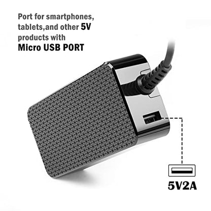 for DJI Mavic Air 2 Charger, KFD 13.2V 2.82A AC DC Adapter for DJI Air 2S, Mavic Air 2 Battery Charger Intelligent Flight Drone Power Supply US Cable Cord with 5V 2A USB Charging Port