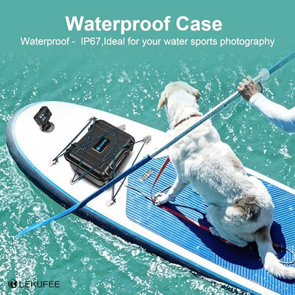 Lekufee Portable Waterproof Hard Case for DJI Osmo Action 6/5 Pro/4/3 Action Camera,Standard Combo,Adventure Combo,More Accessories(Case Only)