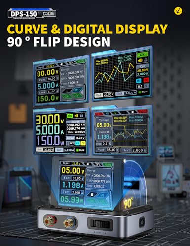 FNIRSI DPS-150 DC Power Supply Variable 30V 5A, 4-Digit IPS Flip Display - style: DPS-150