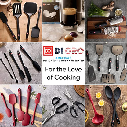 DI ORO Silicone Jar Spatula Set - 600F Heat Resistant, 5-Pc Stone - color: Stone