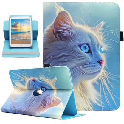 Universal 10 10.1 11 Inch Android 16 15 Tablet Case Cover - color: 03 White Cat