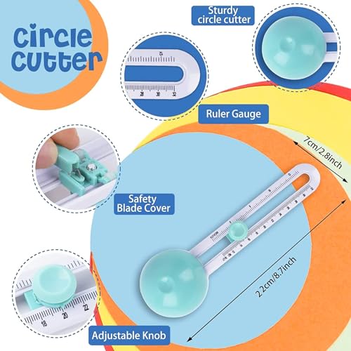 Circle Cutter, Rotary Circle Cutter Tool, Cut Circle Diameter 4'' to 12.5'' - color: Green