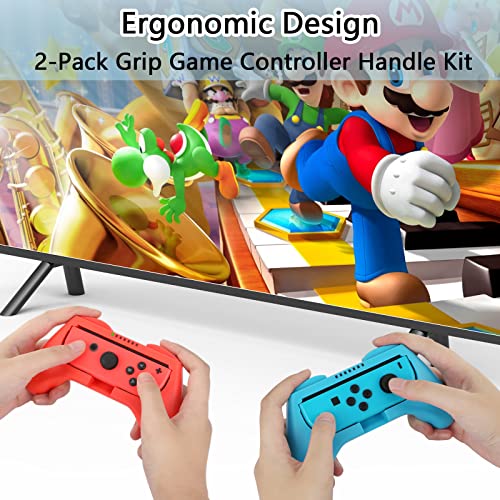 HEYSTOP Switch Accessories Bundle 12 in 1 Compatible with Nintendo Switch, Gift Kit with Carrying Case, Protective Case Cover, Screen Protector, PlayStand, Joycon Grip & More (Black)