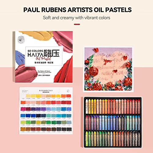 Paul Rubens Oil Pastels, 60 Colors Oil Pastels for Artists and Beginners - color: 60 Colors