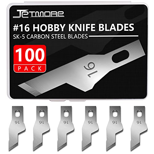JETMORE 100 Pack Exacto Knife Blades #16, Hobby Knife Blades for DIY Craft - size: #16