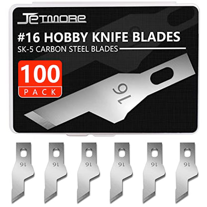 JETMORE 100 Pack Exacto Knife Blades #16, Hobby Knife Blades for DIY Craft - size: #16