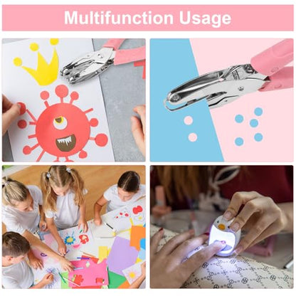 Rongon 1/4in Large Circle Shaped Hole Puncher, 2PCS Single Paper Punch - size: 2 Pcs Large Circle