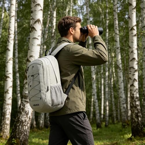 HEAD 30L Drone String Backpack,Large Laptop Backpack Fits 15.6" Laptop - color: Grey