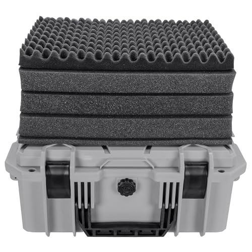 Eylar 18" Intact Series Hard Camera Case, Lightweight and Durable Stacker Design with Foam (Gray) - color: Gray