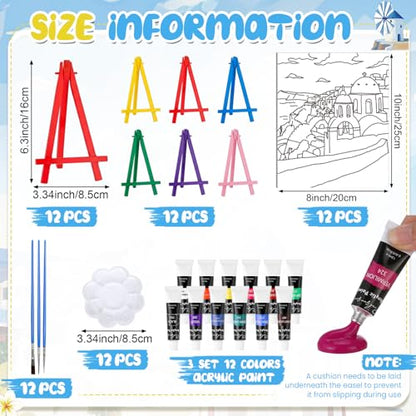 Sherr 108 Pcs Landmarks Sip and Paint Kit, Pre Drawn Canvas for Adults - style: Landmarks