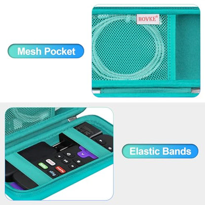 BOVKE Case for Roku Voice Remote/Roku Voice Remote Pro 2nd Ed, Green - color: Turquoise+Turquoise