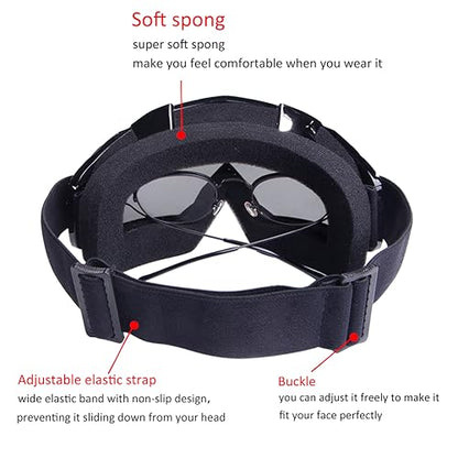 ATV Goggles 2-Pack - Motorcycle Motocross Off-Road Goggles - Grey Lens - color: 2/Grey Lens