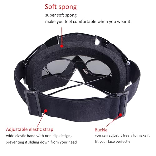ATV Goggles 2-Pack - Motorcycle Motocross Off-Road Goggles - Grey Lens - color: 2/Grey Lens