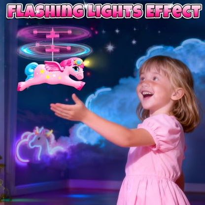 QUANA Rc Helicopter, Flying Unicorn Toys Rc & Hand Control Flying Ball Toy