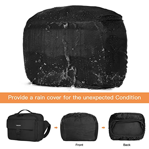 MOSISO Camera Shoulder Bag Camera Case Crossbody Sling Purse, Black - color: Black