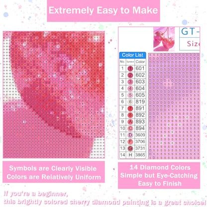Gamteldot Cherry Diamond Art Kits for Adults Diamond Painting Kits - color: Cherry C