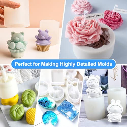 Silicone Mold Making Kit, 38.8oz 15A Elastic Liquid Silica Gel
