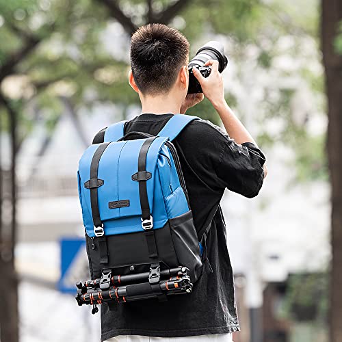 K&F CONCEPT Camera Backpack, 20L Camera Bags for Photographers - color: 05-blue