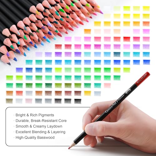 KALOUR 72 Colored Pencils Set, Blending Pencil Sketchbook DIY Color Chart
