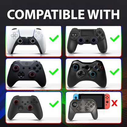 MatoSan® Thumbstick Grip Caps for PS5, PS4, Xbox & Switch – Universal Non-Slip Silicone Controller Thumb Grips – Anti-Slip Joystick Caps – Gaming Accessories - size: 42 Comfort Set