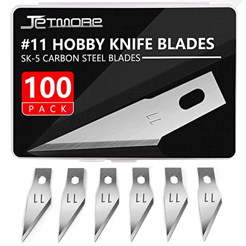 JETMORE 100 Pack Exacto Knife Blades, Hobby Knife Blades for Carving & DIY - size: #11