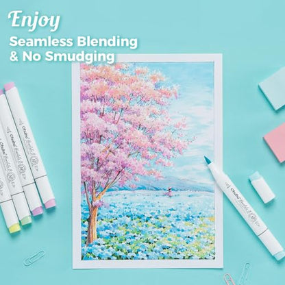 Ohuhu 8.3"x8.3" Double-Sided Bleedproof Marker Pad Art Sketchbook 50 Sheets - size: 8.3" x 8.3"