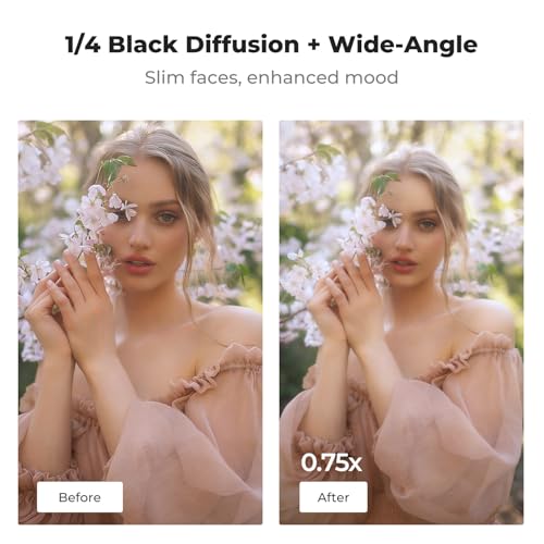 K&F CONCEPT Magnetic Wide Angle Lens & 1/4 Black Diffusion Filter Set - style: Wide Angle & 1/4 Black Diffusion
