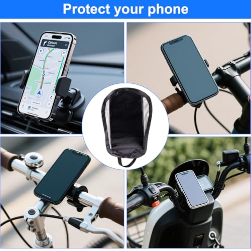 Lyreh 2pcs Phone Sun Shade, Foldable Anti-Glare Cellphone Sun Shield - color: Silver