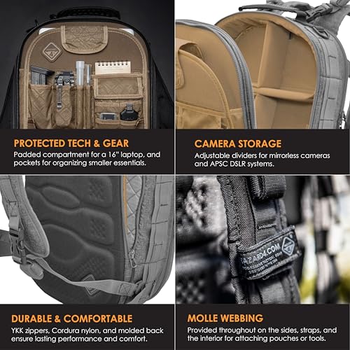 Hazard 4 Pillbox Impact-Resistant Hardshell Camera & Drone Backpack with External Mounting System for Photographers, Content Creators & Drone Pilots - Grayman - color: Grayman
