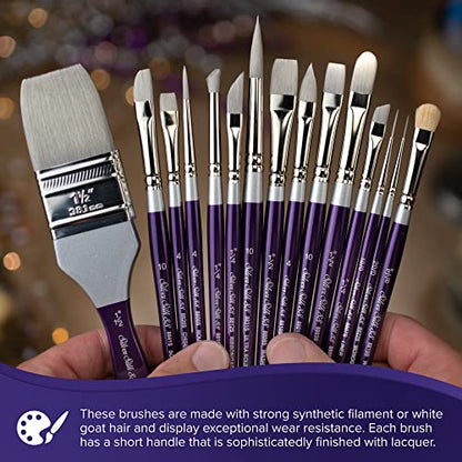 Silver Brush Limited Silver Silk 88 Round Acrylic Paintbrush Set, 6pc - color: Round Set, size: 6 Pc