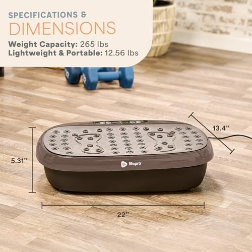 Lifepro HexaPlate Lite Compact Vibration Plate with Magnetic Acupoints - color: Bronze
