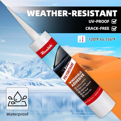 Polyurethane Windshield Adhesive & Sealant 300ML Weather Resistant - size: 300ml, style: 1 Pack
