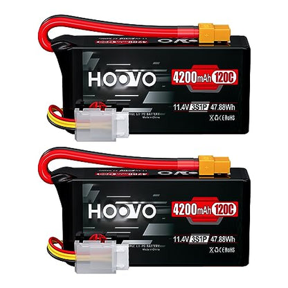 HOOVO 3S Lipo Battery 4200mAh 120C 11.4V High Voltage Shorty Lipo Battery