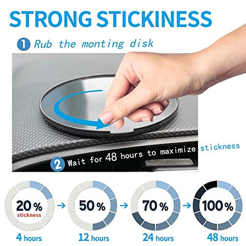95mm Adhesive Dashboard Pad Mounting Disk with Adhesive for Suction Cup Phone Mount & Compatible for Garmin GPS Suction Mount | 3.74" Wide Diameter 3 Pcs