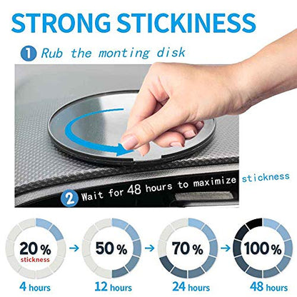95mm Adhesive Dashboard Pad Mounting Disk with Adhesive for Suction Cup Phone Mount & Compatible for Garmin GPS Suction Mount | 3.74" Wide Diameter 3 Pcs
