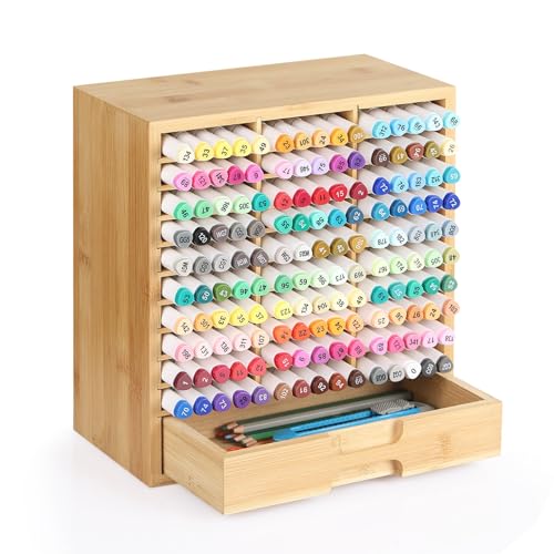 AUTOARK Bamboo Marker Organizer for 150 Markers,AHK-060 - size: 150 Markers