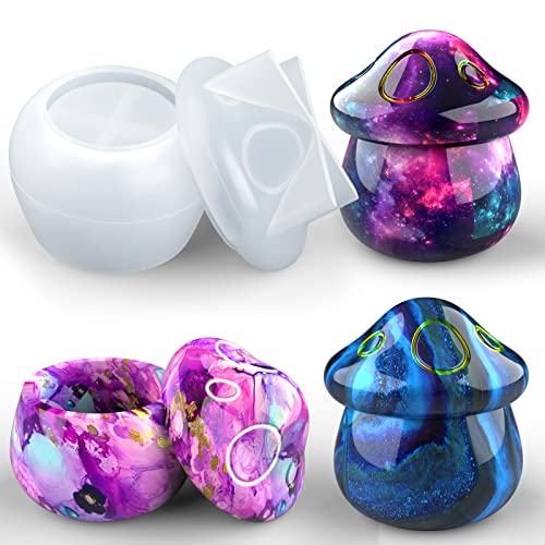 Juome Jar Resin Molds Silicone, Mushroom Jar Silicone Molds for Epoxy Resin - color: Mushroom