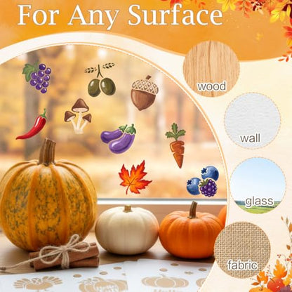 Fainne 100 Pcs 1.5 Inch Fall Autumn Theme Small Stencils for Crafts - style: Fall