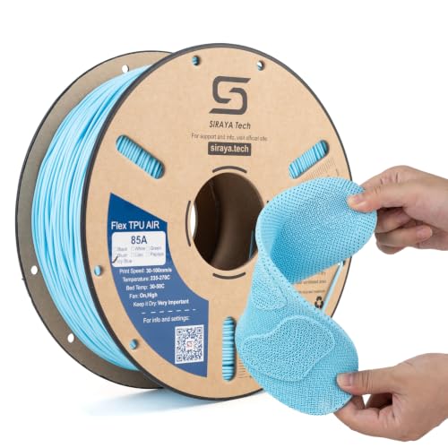Siraya Tech Flex TPU Air - Active Foaming 3D Printer Filament, ICY Blue 1kg - color: Tpu Air Icy Blue