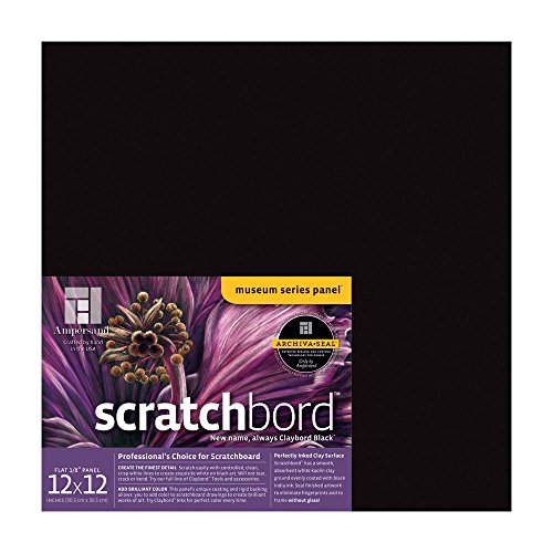 Ampersand Museum Series Scratchbord, 1/8 Inch Depth, 12X12 Inch (CBB122) - size: 12X12