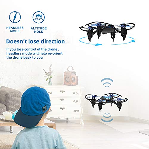 Cyber-Rex Mini RC Drone Kit for Kid Beginners and Adults, 2 Speed Level, 360 Flip, One Push Start, Altitude Control, 2 Modes Quadcopter for Beginners