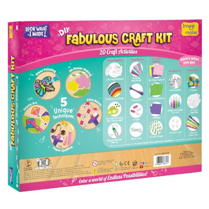 Imagimake Fabulous Craft Kit, 20 Mess-Free Creative Activities for Girls - style: 20 in 1 Craft Kit