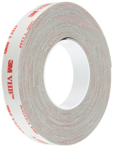 3M 1/2-5-RP32 VHB Tape 0.5 in width x 5 yd length (1 Roll),Gray
