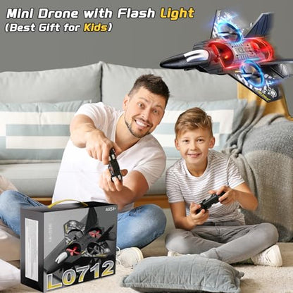 Remote Control Airplane Drone for Kids 8-12, Outdoor Flying Toy for Boys - size: L0712